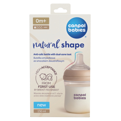 Canpol babies Lahev antikoliková Natural Shape 150ml