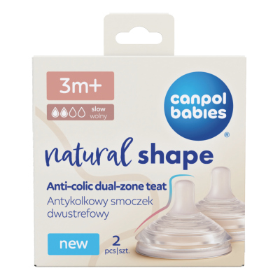 Canpol babies Savička k lahvi Natural Shape 3m+ 2ks