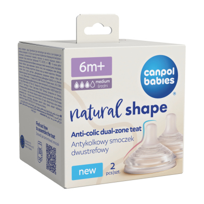Canpol babies Savička k lahvi Natural Shape 6m+ 2ks