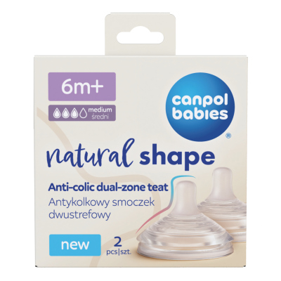 Canpol babies Savička k lahvi Natural Shape 6m+ 2ks