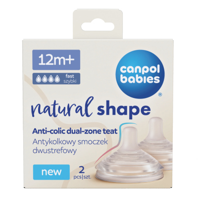 Canpol babies Savička k lahvi Natural Shape 12m+ 2ks