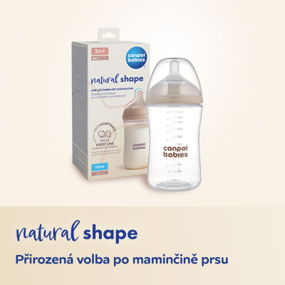 Canpol babies Lahev antikoliková Natural Shape 330ml