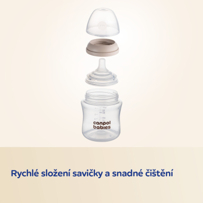 Canpol babies Lahev antikoliková Natural Shape 330ml