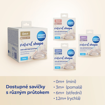 Canpol babies Savička k lahvi Natural Shape 0m+ 2ks