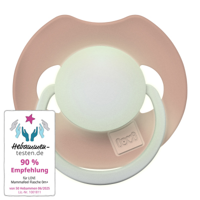 LOVI Dudlík svítící silikonový dynamický PRIME 0-6m 1ks Blush