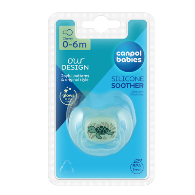 Canpol babies Dudlík silikonový třešinka 0-6m LOVE&SEA