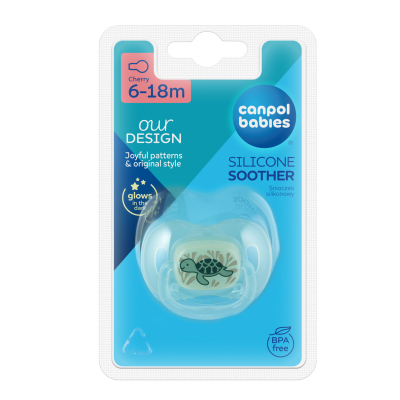 Canpol babies Dudlík silikonový třešinka 0-6m LOVE&SEA
