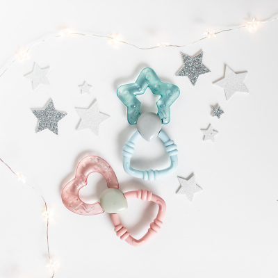 Canpol babies Kousátko chladící s chrastítkem Magická hůlka růžová