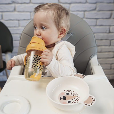 Canpol babies Miska s ušima a přísavkou BabiesBoo 400 ml béžová