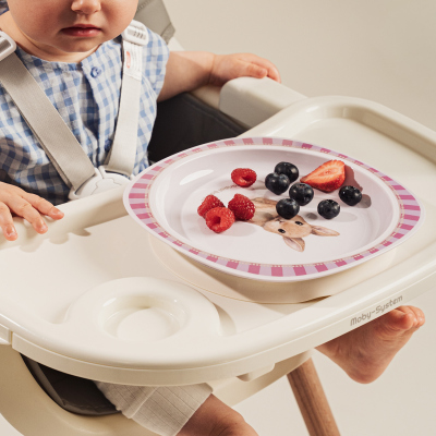 Canpol babies Talíř s přísavkou Woodland růžový