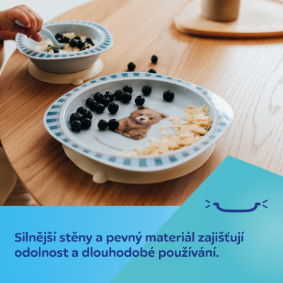 Canpol babies Talíř s přísavkou Woodland růžový