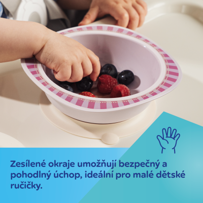 Canpol babies Miska s přísavkou Woodland 300 ml modrá