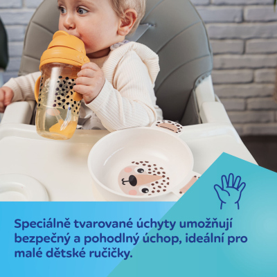 Canpol babies Talíř s ušima a přísavkou BabiesBoo béžový