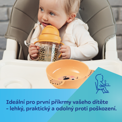 Canpol babies Talíř s ušima BabiesBoo žlutý