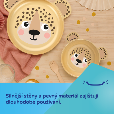 Canpol babies Talíř s ušima BabiesBoo žlutý