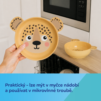 Canpol babies Talíř s ušima BabiesBoo žlutý