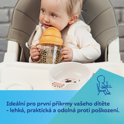 Canpol babies Miska s ušima a přísavkou BabiesBoo 400 ml béžová