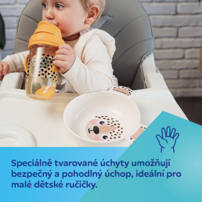 Canpol babies Miska s ušima a přísavkou BabiesBoo 400 ml béžová