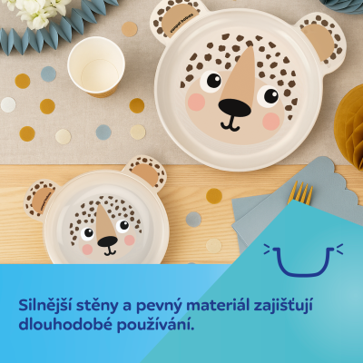 Canpol babies Miska s ušima a přísavkou BabiesBoo 400 ml béžová