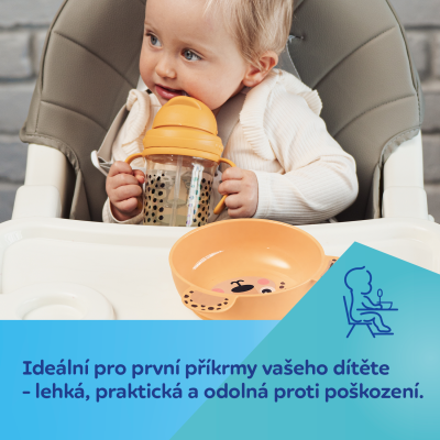 Canpol babies Miska s ušima BabiesBoo 400 ml žlutá