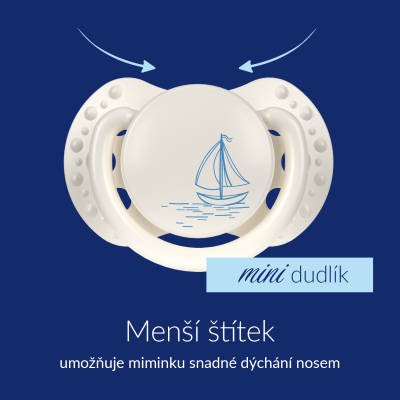 LOVI Mini dudlík silikonový dynamický PETIT MARIN 0-2m 2ks kluk