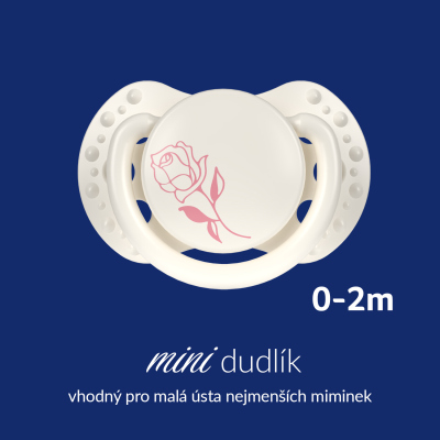 LOVI Mini dudlík silikonový dynamický PETITE ROSE 0-2m 2ks holka