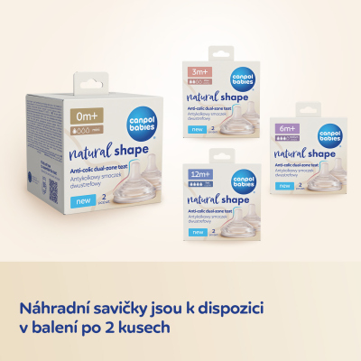 Canpol babies Set lahví Natural Shape 150ml 2ks