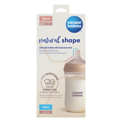 Canpol babies Lahev antikoliková Natural Shape 260ml