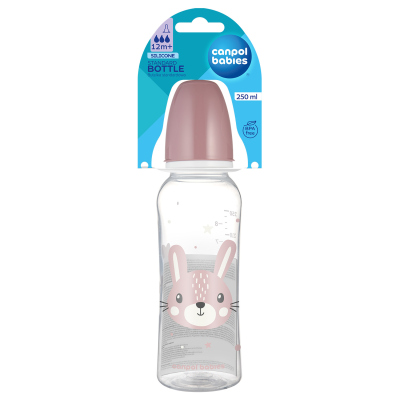 Canpol babies Lahev úzkohrdlá CUTE ANIMALS 250ml zajíc