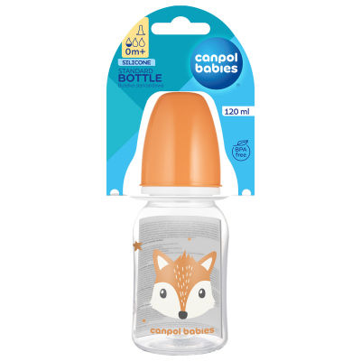 Canpol babies Lahev úzkohrdlá CUTE ANIMALS 120ml liška