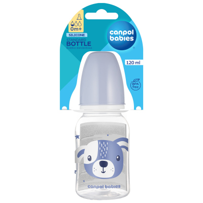 Canpol babies Lahev úzkohrdlá CUTE ANIMALS 120ml zajíc