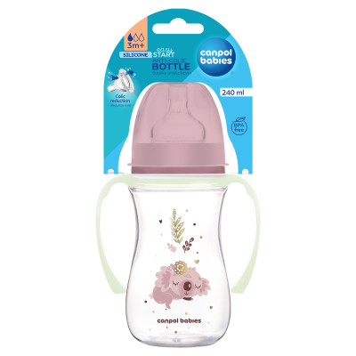Canpol babies Antikoliková lahev EasyStart SLEEPY KOALA 240ml růžová