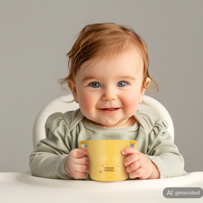 Canpol babies Hrneček tréninkový SMART 180 ml 12m+ žlutý