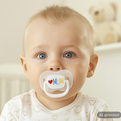 Canpol babies Dudlík svítící silikonový symetrický LOVE MUM&DAD 0-6m 2ks
