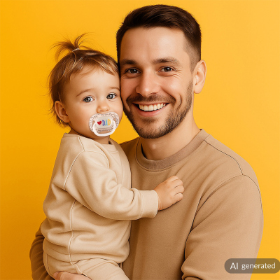 Canpol babies Dudlík svítící silikonový symetrický LOVE MUM&DAD 6-18m 2ks