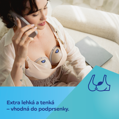 Hands-Free 2.0 – lehká a tichá odsávačka do podprsenky s 12 úrovněmi sání, 4 režimy a výdrží až 150 minut.