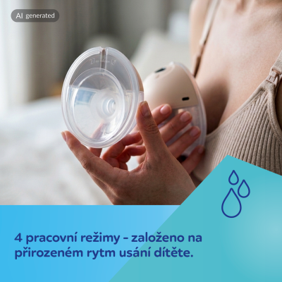 Hands-Free 2.0 – lehká a tichá odsávačka do podprsenky s 12 úrovněmi sání, 4 režimy a výdrží až 150 minut.