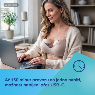 Canpol babies Elektrická odsávačka mateřského mléka do podprsenky Hands-Free 2.0