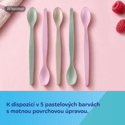 Canpol babies Jídelní sada lžičky pro první krmení 5ks holka