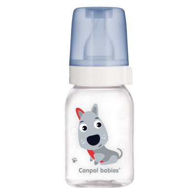 Canpol babies Láhev s potiskem HAPPY ANIMALS 120 ml 