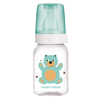 Canpol babies Láhev s potiskem HAPPY ANIMALS 120 ml 