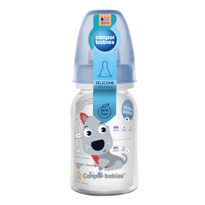 Canpol babies Lahev s potiskem CUTE ANIMALS 120ml 