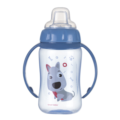 Canpol babies Tréninkový hrneček CUTE ANIMALS se silikonovým pítkem a úchyty 320ml