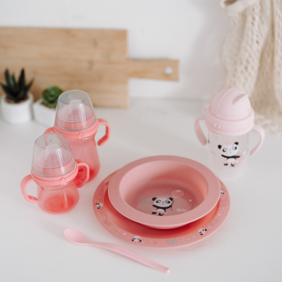 Canpol babies Itatópohár szilikonos ivócsőrrel FirstCup 150ml rózsaszín
