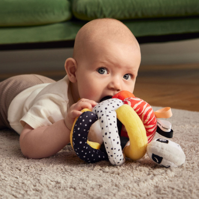 Canpol babies Senzorický míček LENOCHOD s chrastítkem a pískátkem BabiesBoo 