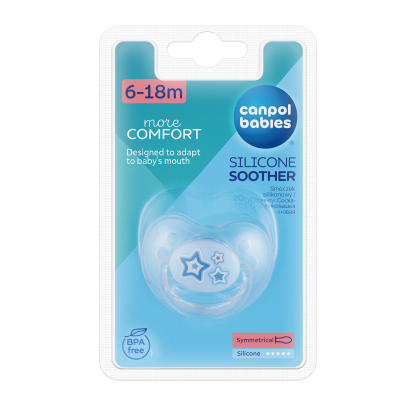 Canpol babies Dudlík 6-18m silikonový symetrický NEWBORN BABY 