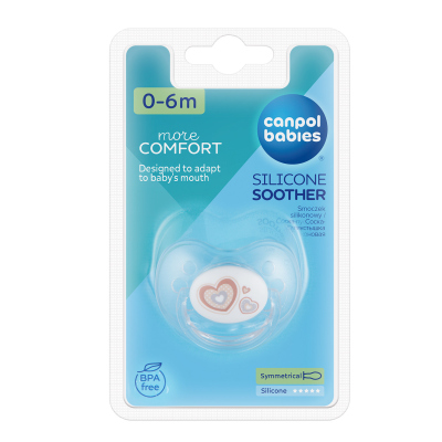 Canpol babies Dudlík 0-6m silikonový symetrický NEWBORN BABY béžový