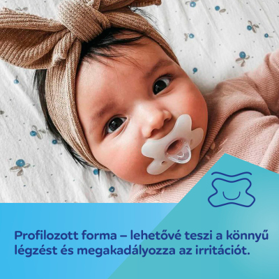 Canpol babies Szimmetrikus 100% szilikon cumi 6-12hó 1 db fehér