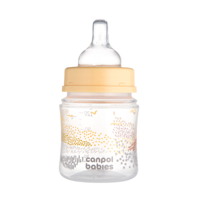 Canpol babies Anti-kólikás cumisüveg EasyStart MOUNTAINS 120ml bézs