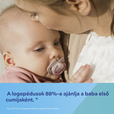 Canpol babies Szilikon szimmetrikus cumi Light touch GOLD 0-6hó 2db kék